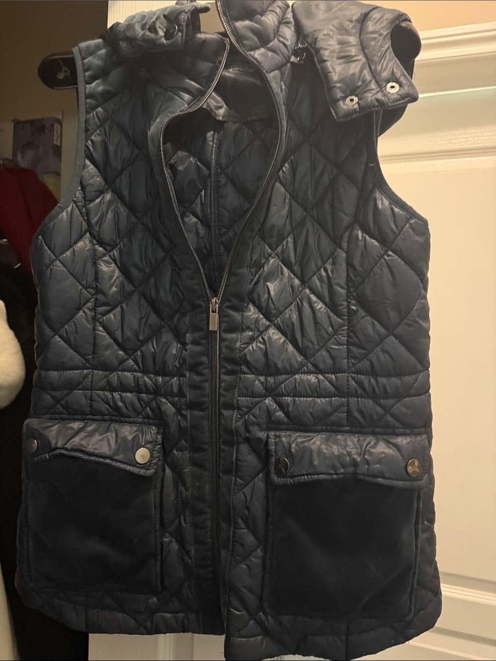 Bagatelle Quilted Teal Blue Sleeveless Puffer Vest